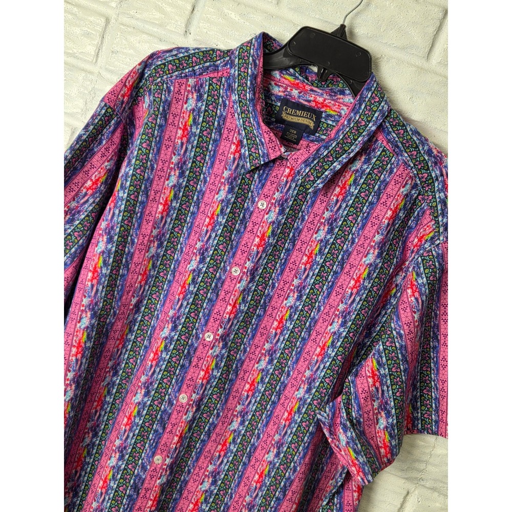 Cremieux Premium Denim Shirt Men 3XB Big Man Button Up Bold colors Stretch NWT